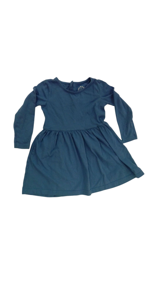 Dress: Blue Longsleeve, Girl, Size: 3t
