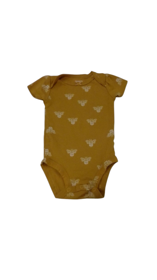 Onesie: Bee/Yellow, Girl, Size: 6m