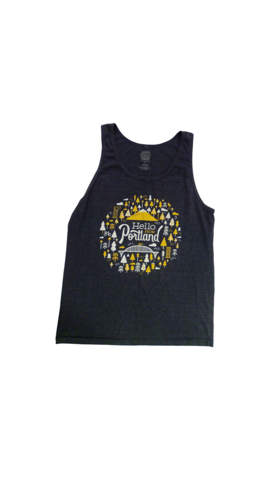 Tank Top: Hello Portland, Womens, Size: S