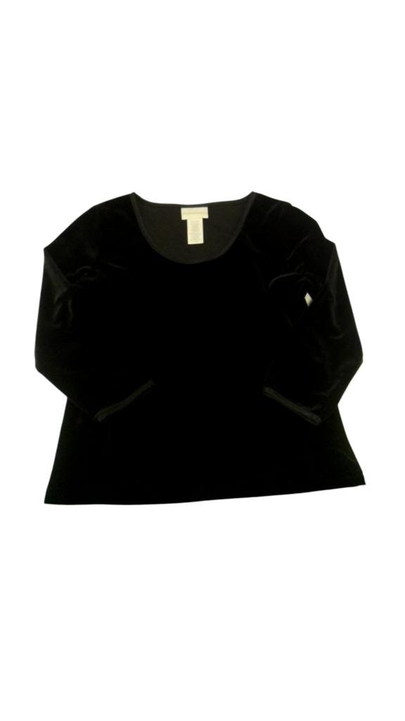 Long Sleeve Shirt: Black, Womens, Size: S