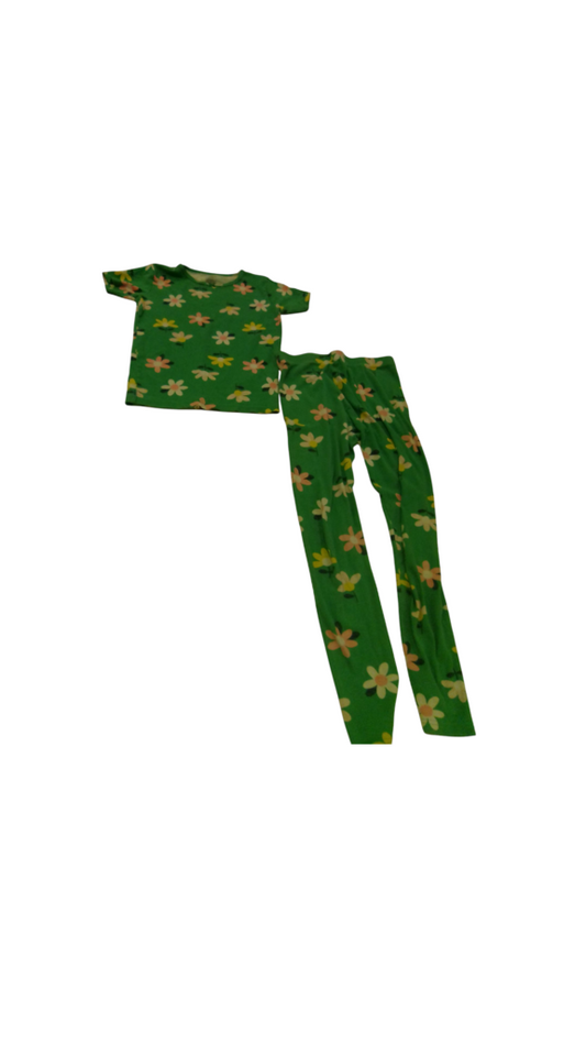 2pc Sleeper: Green/Flower, Girl, Size: 12