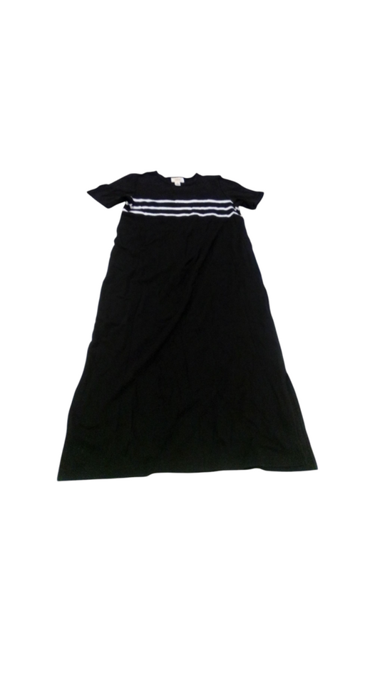 Dress:Black W/ White Stri, Womens, Size: M
