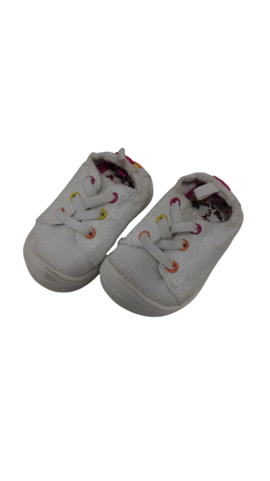 Shoes: White Tennis, Girl, Size: 3