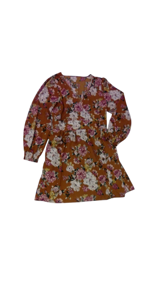 Long Sleeve Dress: Brown, Womens, Size: XL