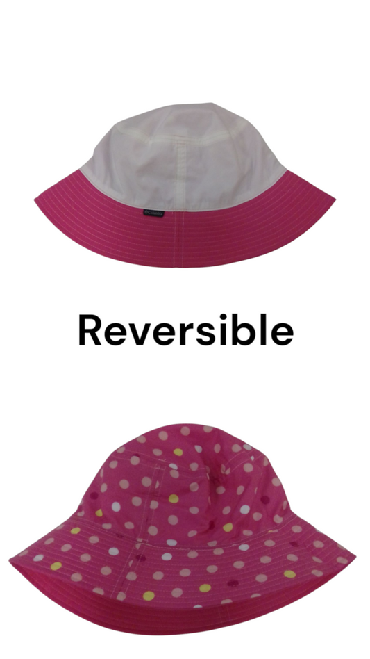 Bucket Hat: Pink / White, Girl, Size: Xl