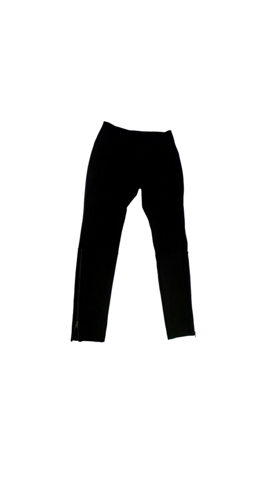 Pants: Black W Ankle Zip, Womens, Size: L