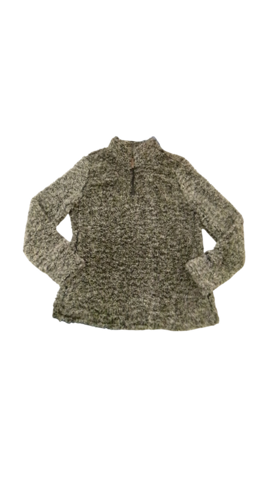 Sweater: Gray Fleece, Womens, Size: M
