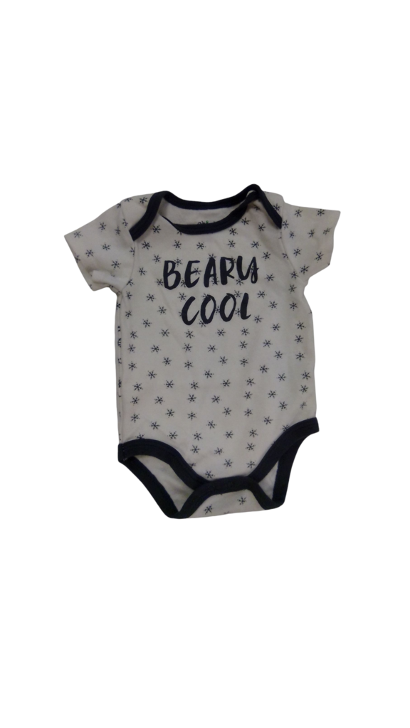 Onesie: White, Boy, Size: 6m