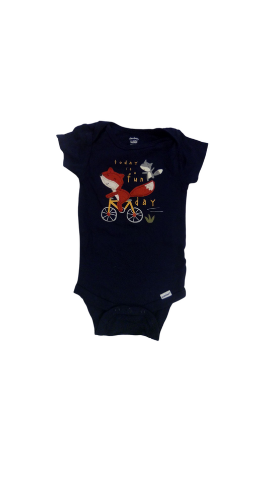 Onesie: Dark Blue, Boy, Size: 6m