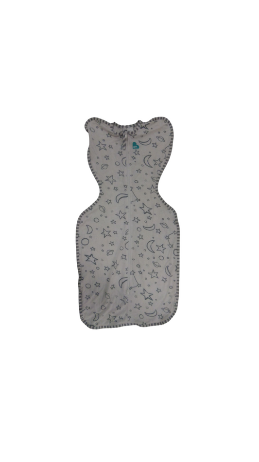 Bamboo Swaddle: White, Boy, Size: 6m