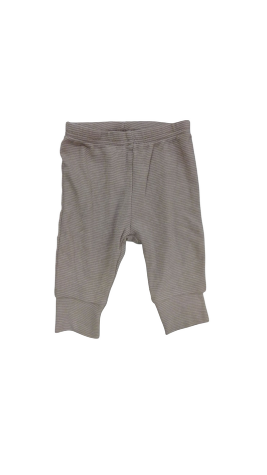 Pants: Brown White Stripe, Boy, Size: 0/3m