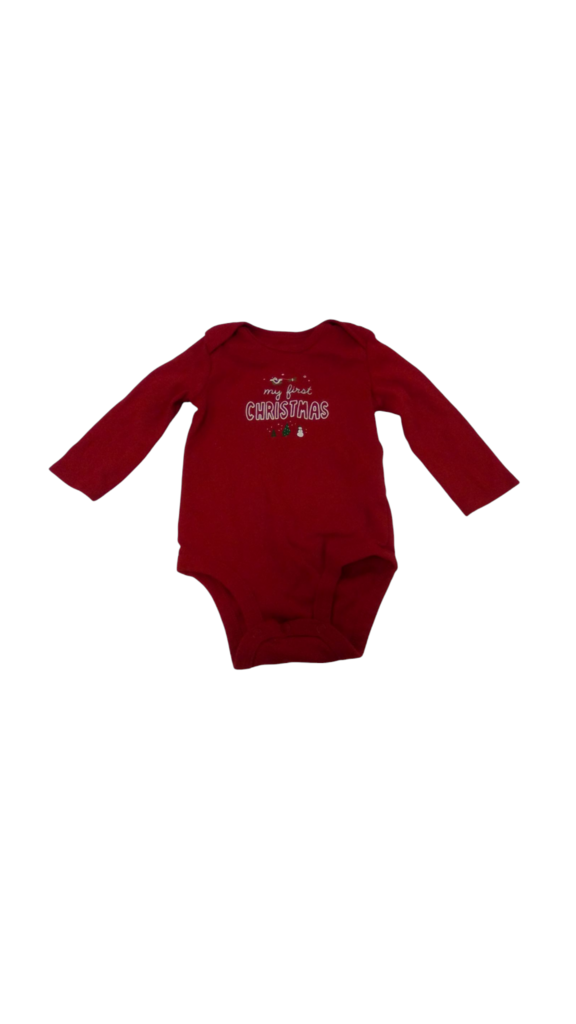 Long Sleeve Onesie:1xmas, Kids, Size: 6m