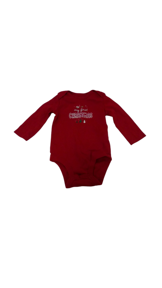 Long Sleeve Onesie:1xmas, Kids, Size: 6m