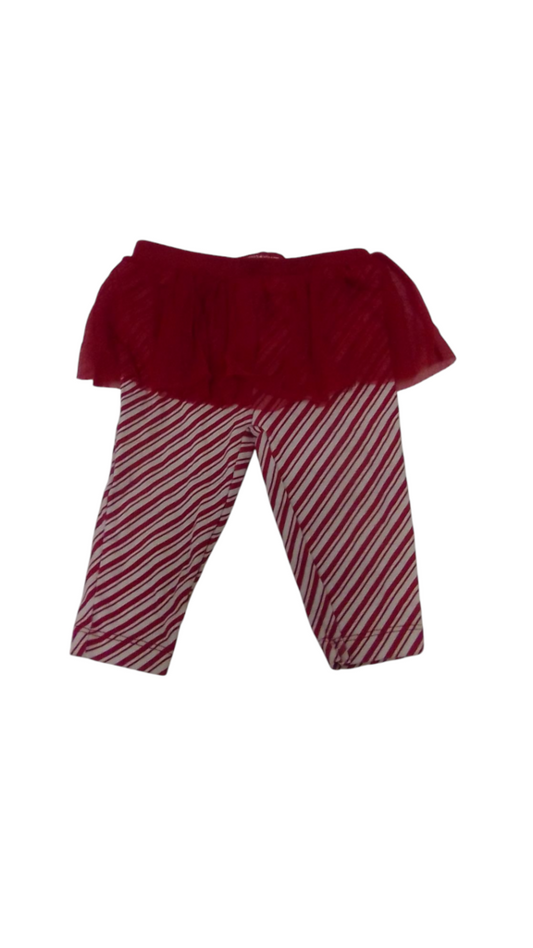 Pants: With Skirt Red/whi, Girl, Size: 6m
