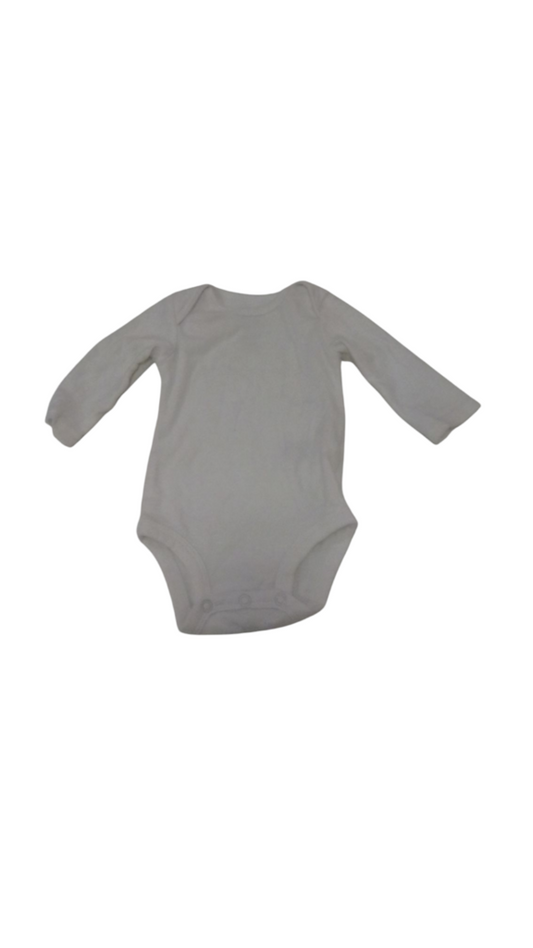 Long Sleeve Onesie:White, Boy, Size: 0/3m