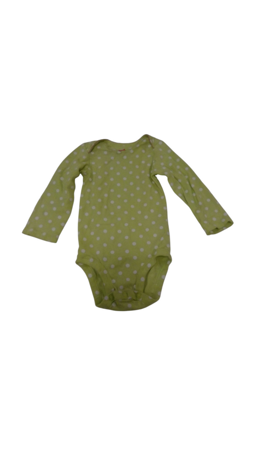 Long Sleeve Onesie:GR/Spo, Girl, Size: 6/9m