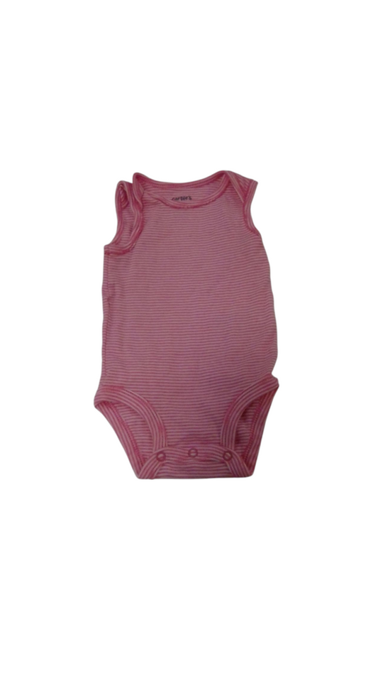Tank Onesie: Pink Stripes, Girl, Size: 3m