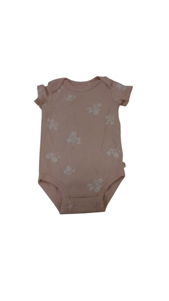 Onesie: Pink/ White Flowe, Girl, Size: 3m