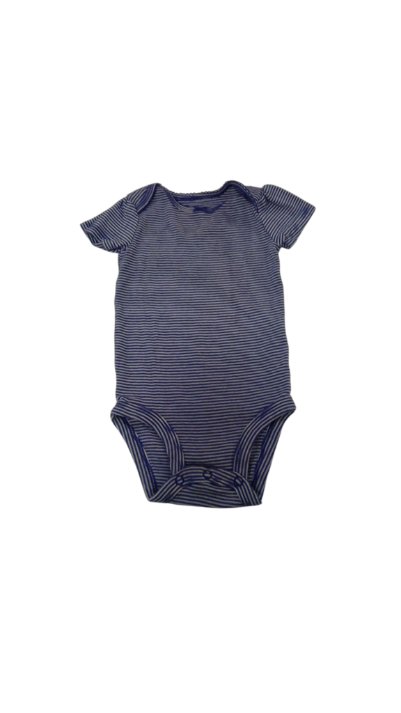 Onesie: Purple/white Stri, Girl, Size: 6m