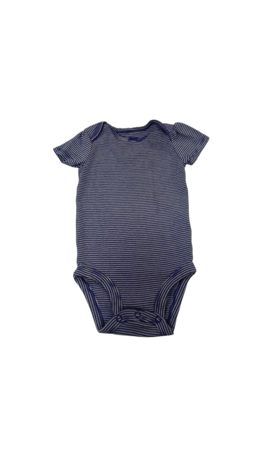 Onesie: Purple/white Stri, Girl, Size: 6m