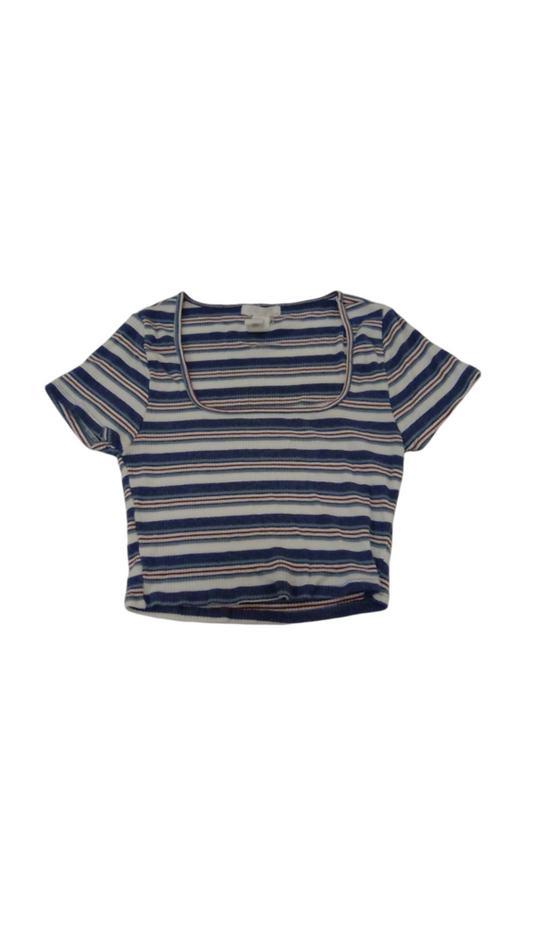 Shirt: Striped/ Cropped, Womens, Size: M