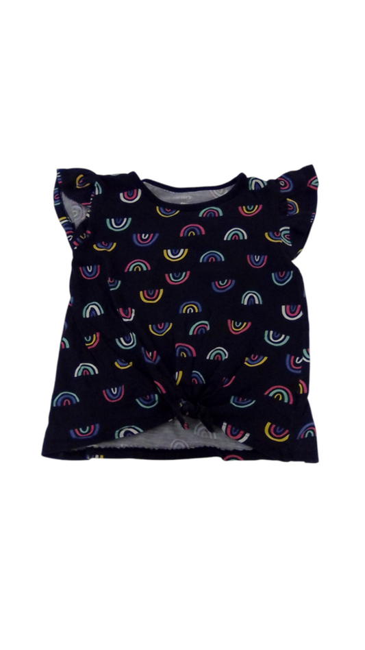 Shirt: Blue/Rainbows, Girl, Size: 4t