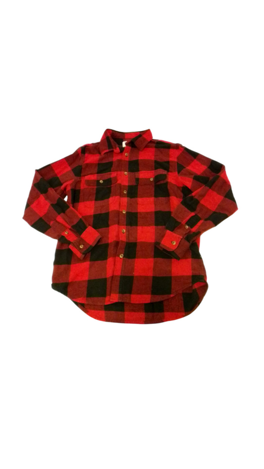 Long Sleeve Shirt:Flannel, Womens, Size: M