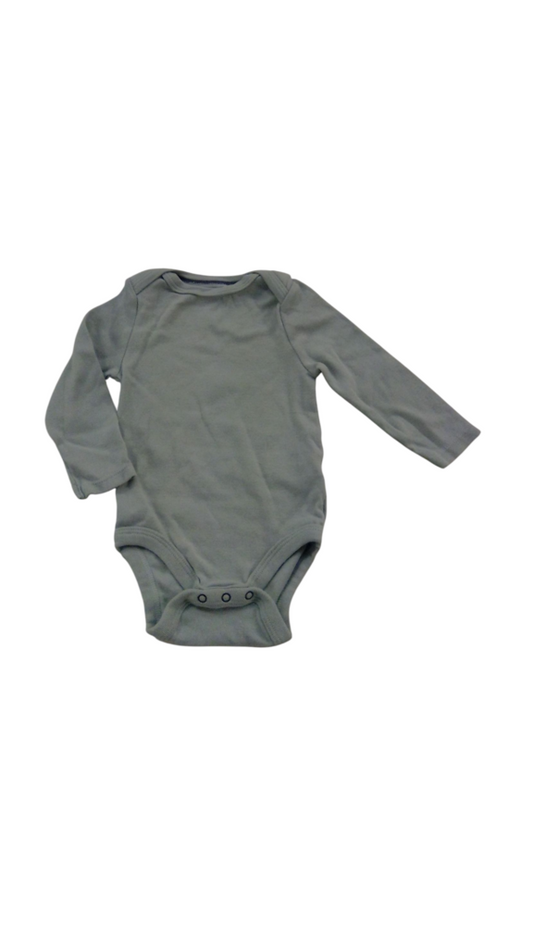 Long Sleeve Onesie: Blue, Boy, Size: 6/9m