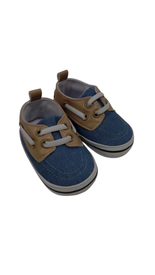 Shoes: Denim/Tan, Kids, Size: 1