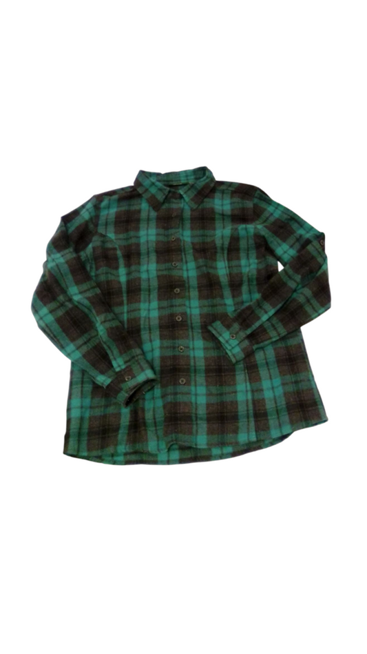 Long Sleeve Shirt: Plaid, Womens, Size: L