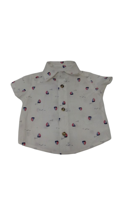 Shirt: Boats, Boy, Size: NB