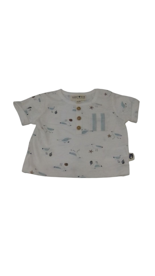 Shirt: Birds/White, Boy, Size: 0/3