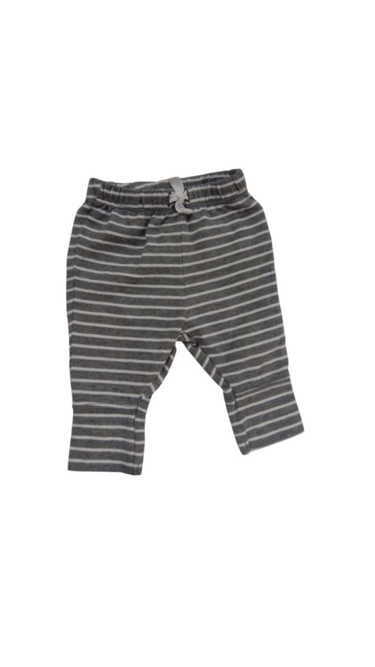 Pants: Gray White Stripes, Boy, Size: 0/3m