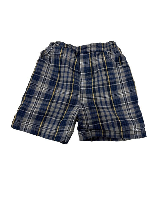 Shorts: Dark Plaid, Boy, Size: 24m