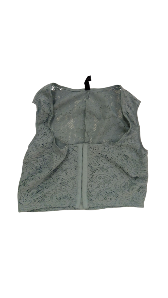 Crop Top: Blue Lace, Womens, Size: L