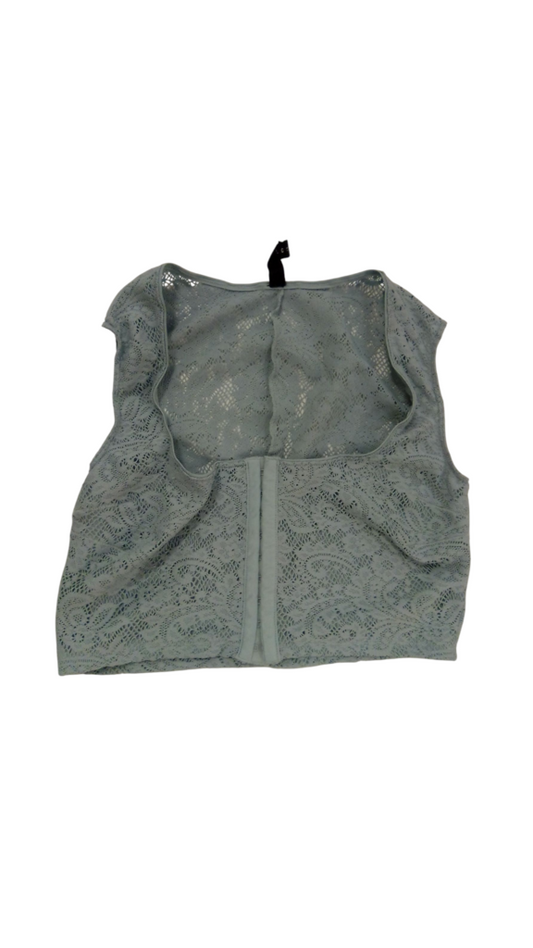 Crop Top: Blue Lace, Womens, Size: L