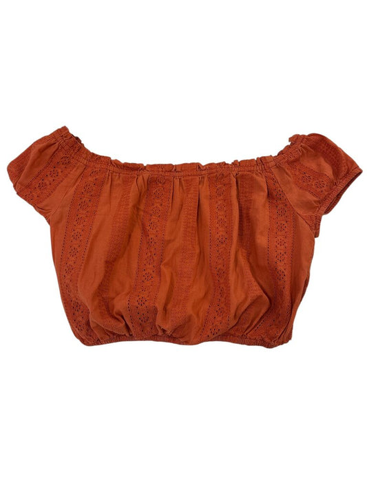 Crop Top: Orange, Womens, Size: S