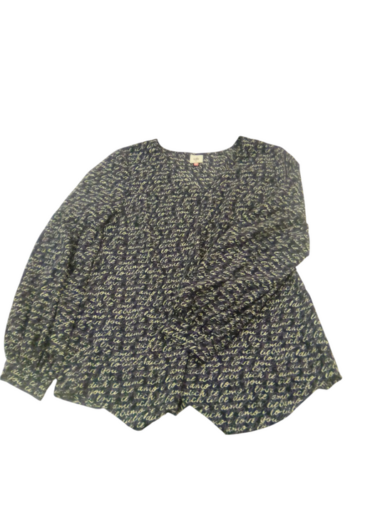 Long Sleeve Shirt: Blue W, Womens, Size: M