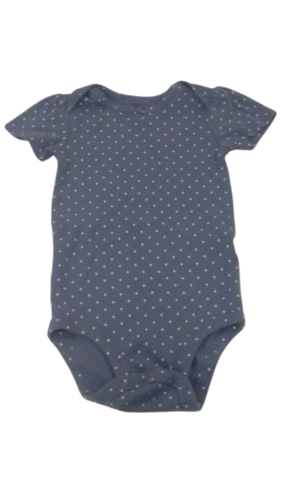 Onesie: Blue/White Dots, Girl, Size: 18m