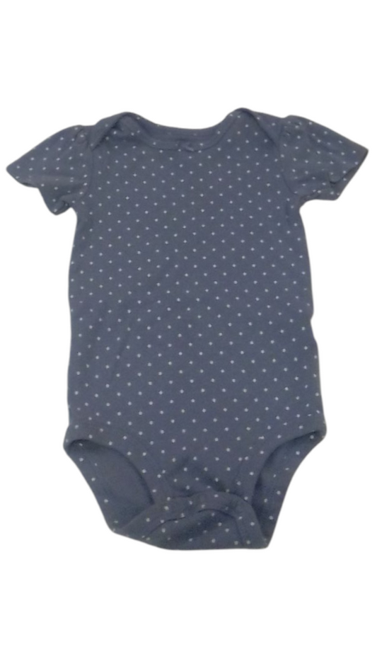 Onesie: Blue/White Dots, Girl, Size: 18m