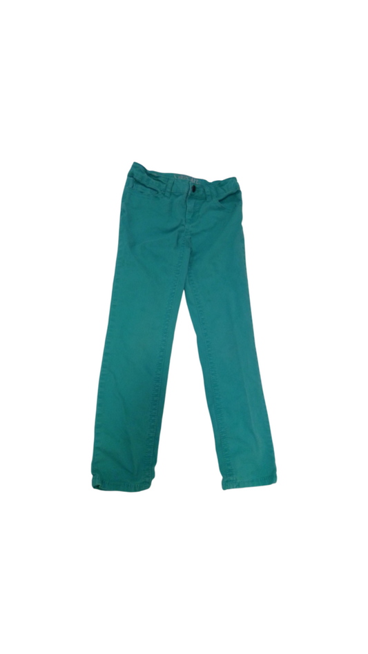 Pants: Teal Skinny, Girl, Size: 8