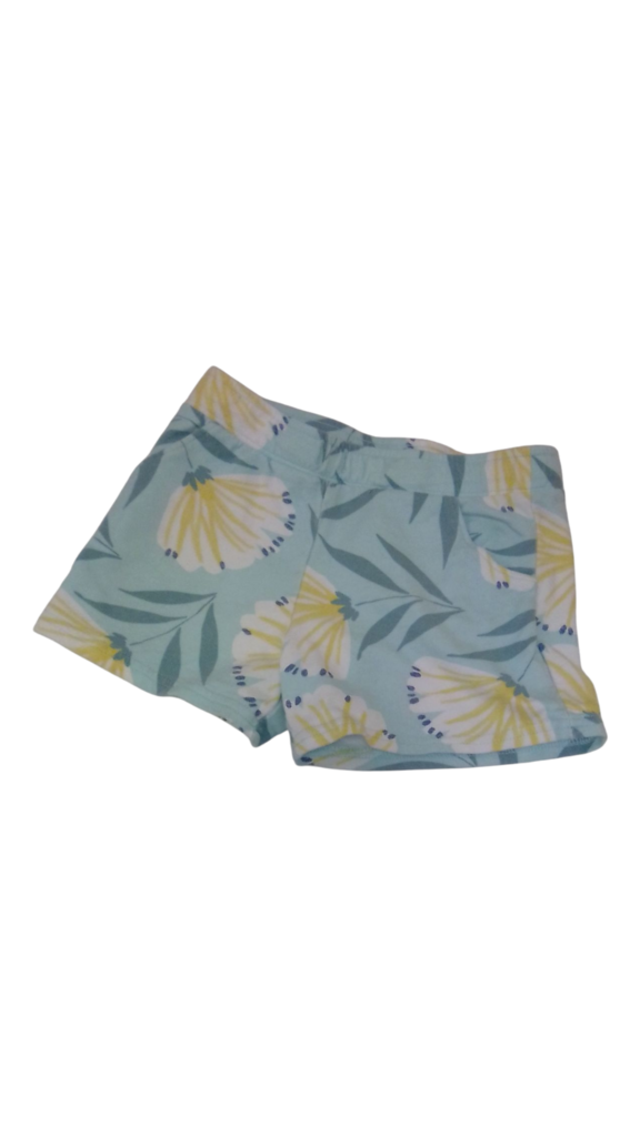 Shorts: Teal Flowers, Girl, Size: 7