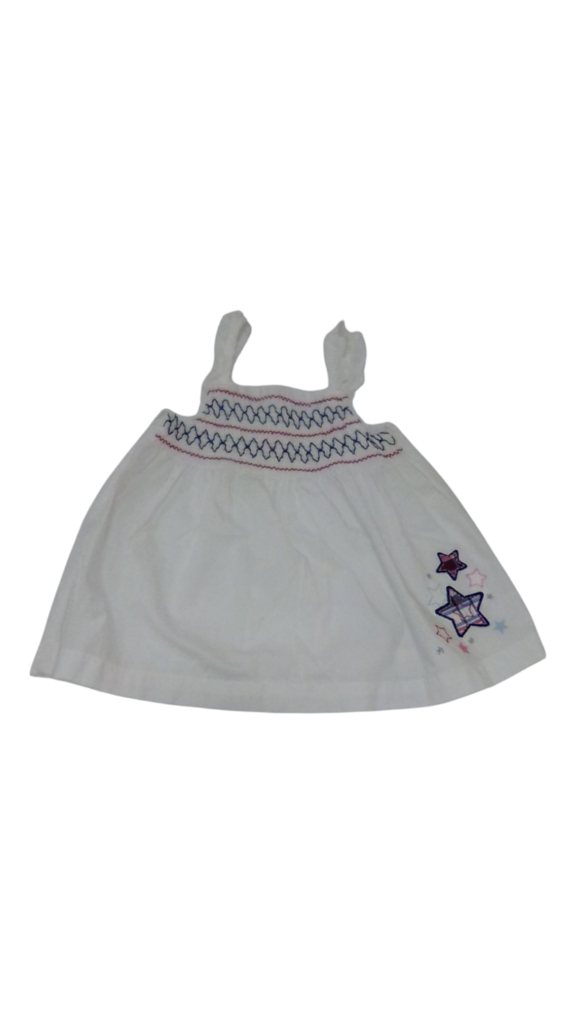 Shirt: White Star Tank, Girl, Size: 3t