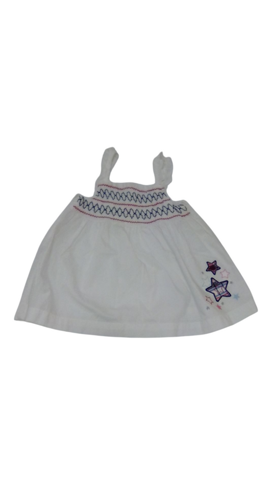 Shirt: White Star Tank, Girl, Size: 3t