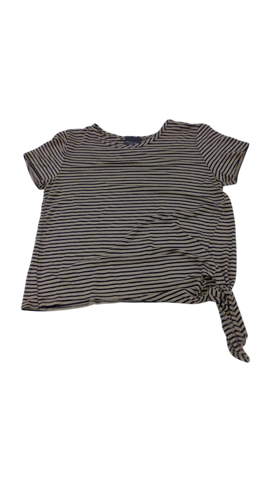 Shirt: Tan/Black Stripes, Womens, Size: M