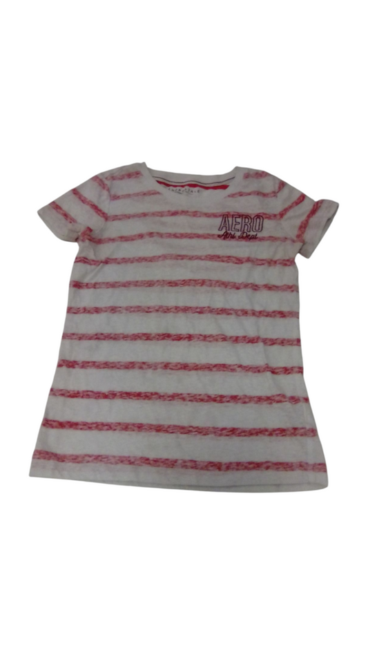 Shirt: White/Red Stripes, Womens, Size: S