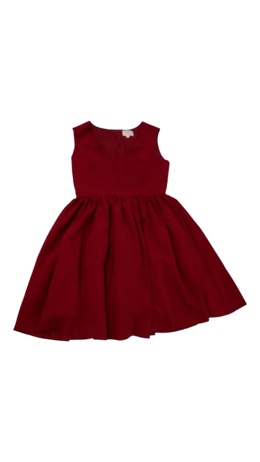 Dress: Red V-Neck, Womens, Size: M