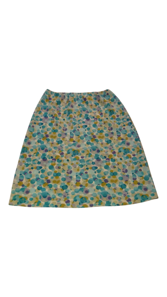 Skirt: Teal/Purple Circle, Womens, Size: L