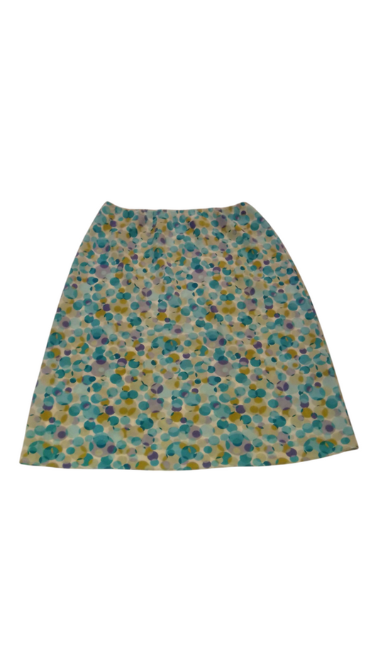 Skirt: Teal/Purple Circle, Womens, Size: L