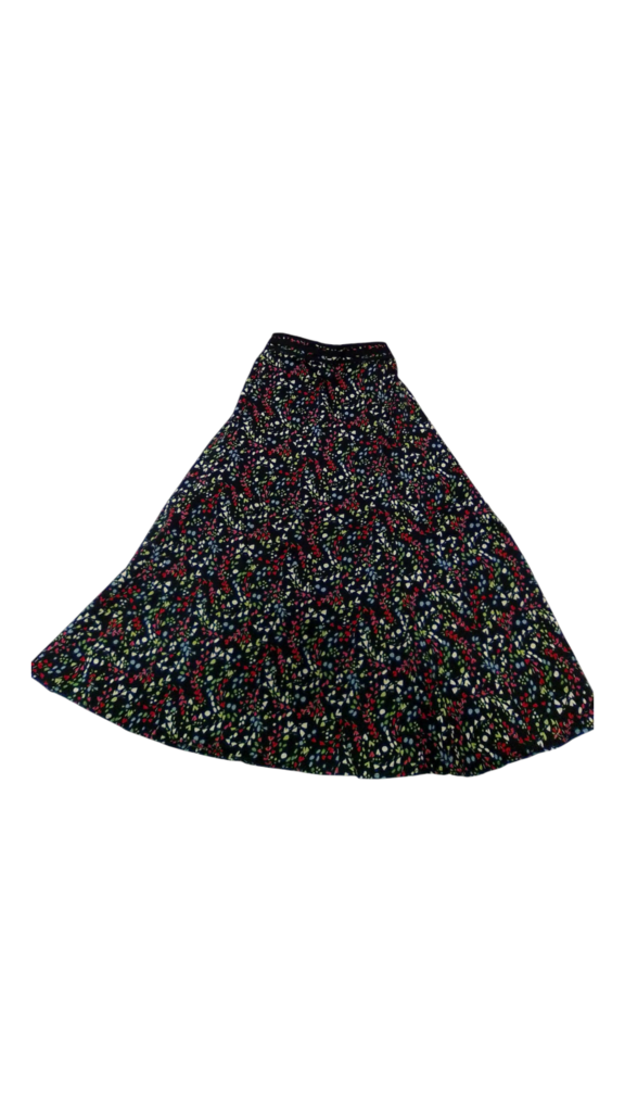 Skirt: DK Blue/Colorful, Womens, Size: 10P